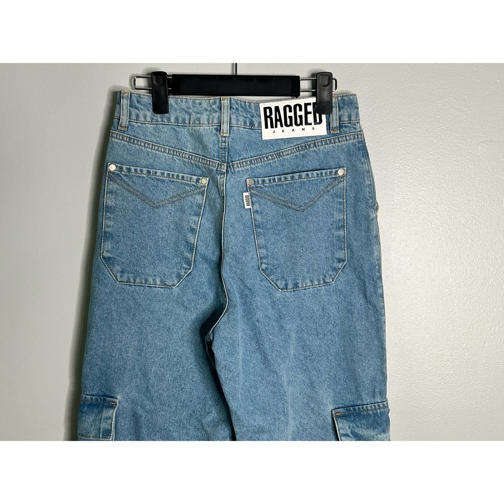 The Ragged Priest Light Blue Cargo Boyfriend Jeans - Picture 6 of 8